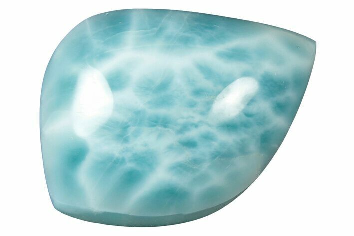 Polished Larimar Cabochon - Dominican Republic #315149